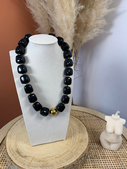 Collier "Astra" noir