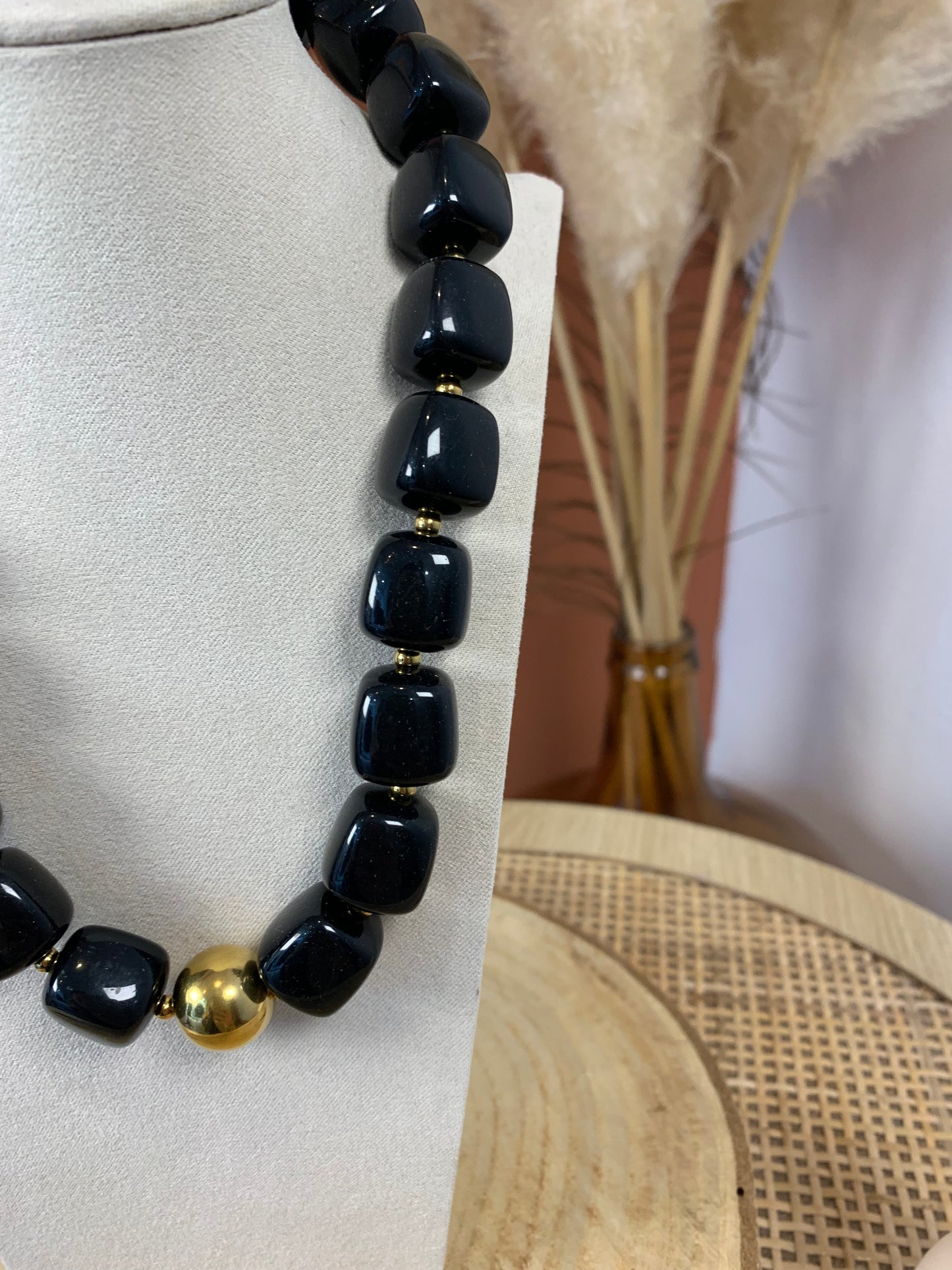 Collier "Astra" noir