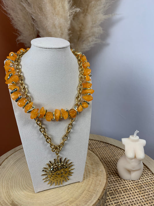 Collier "Azura" Orange
