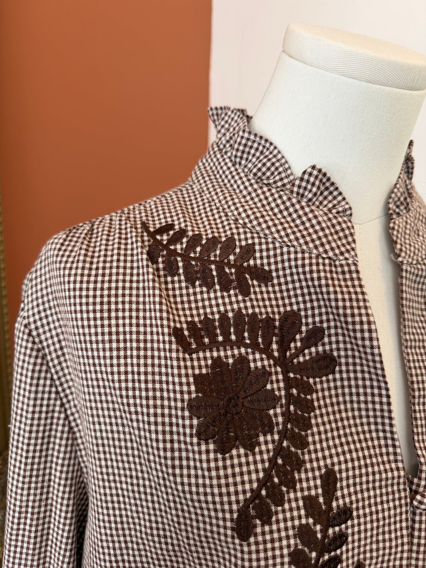 Chemise marron et beige 2XL et 3XL