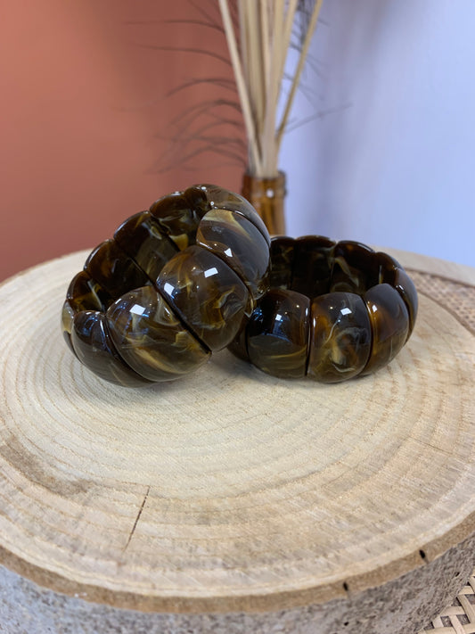 Bracelet "Céleste" marron