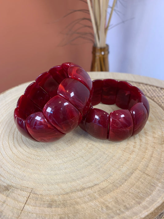 Bracelet "Céleste" bordeaux