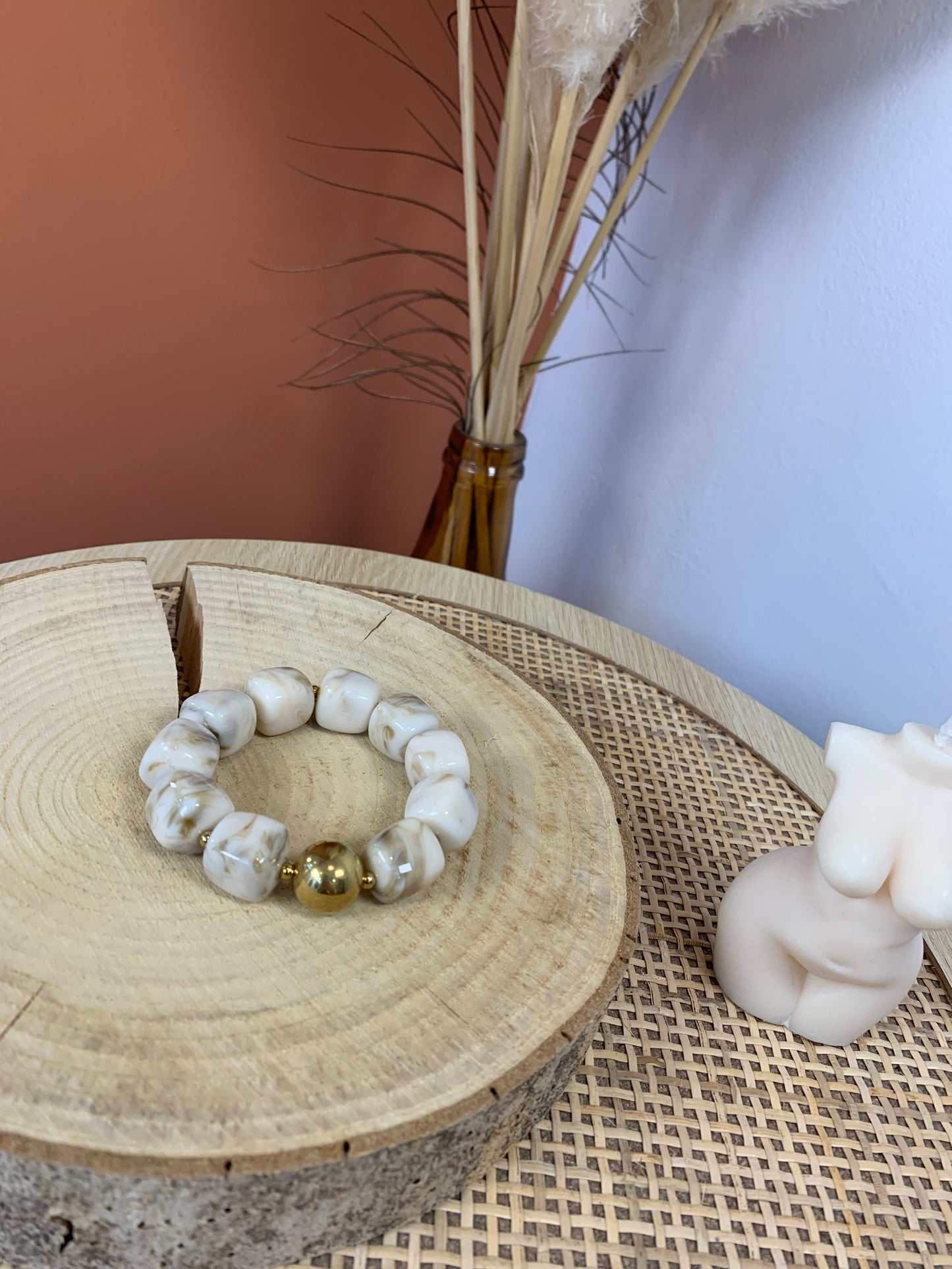 Bracelet "Stella" beige