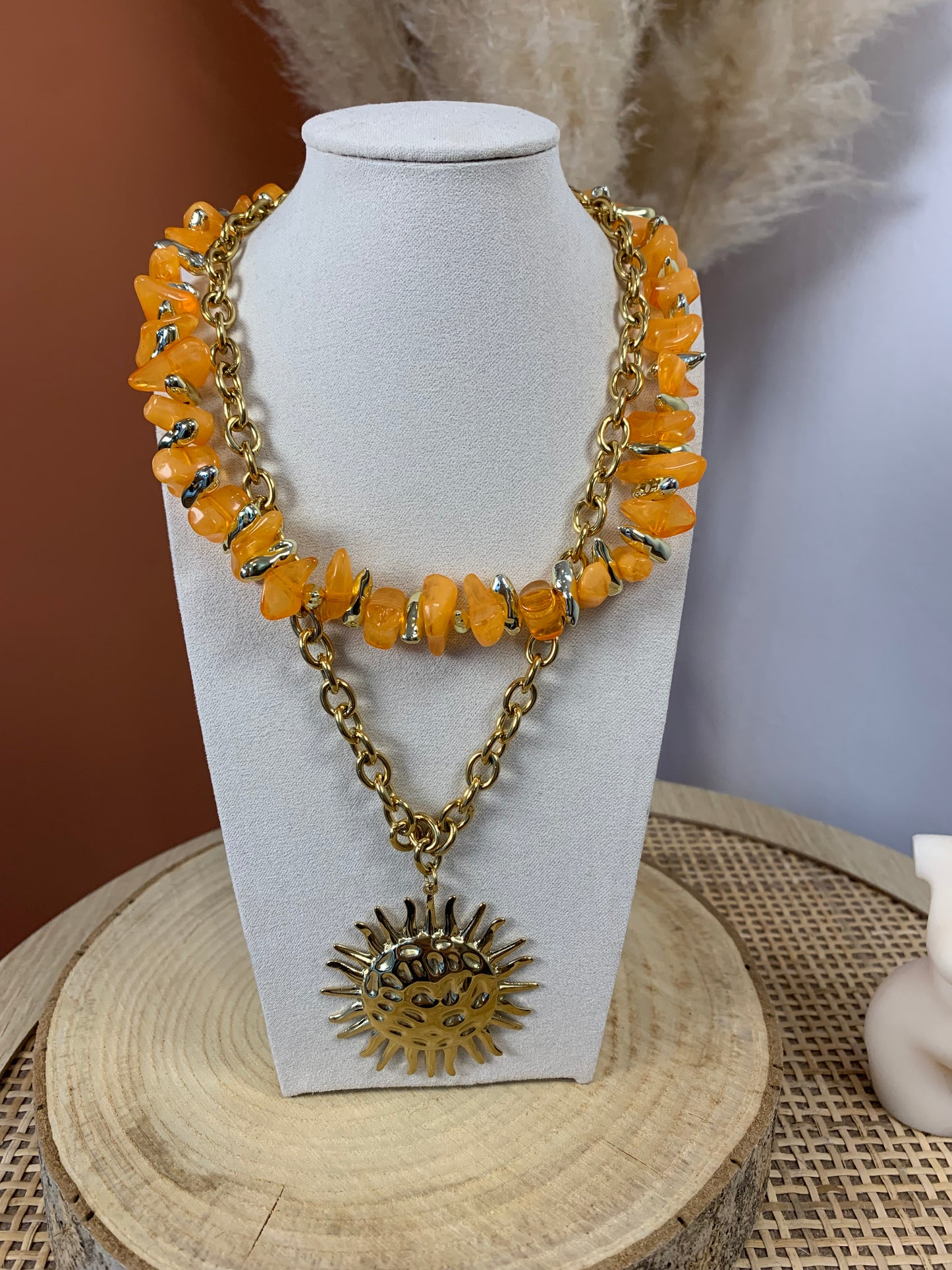 Collier "Azura" Orange