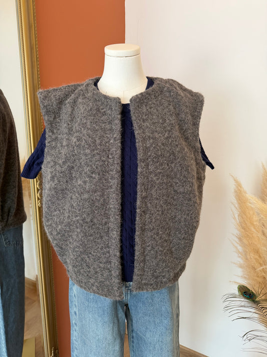 Gilet sans manche gris