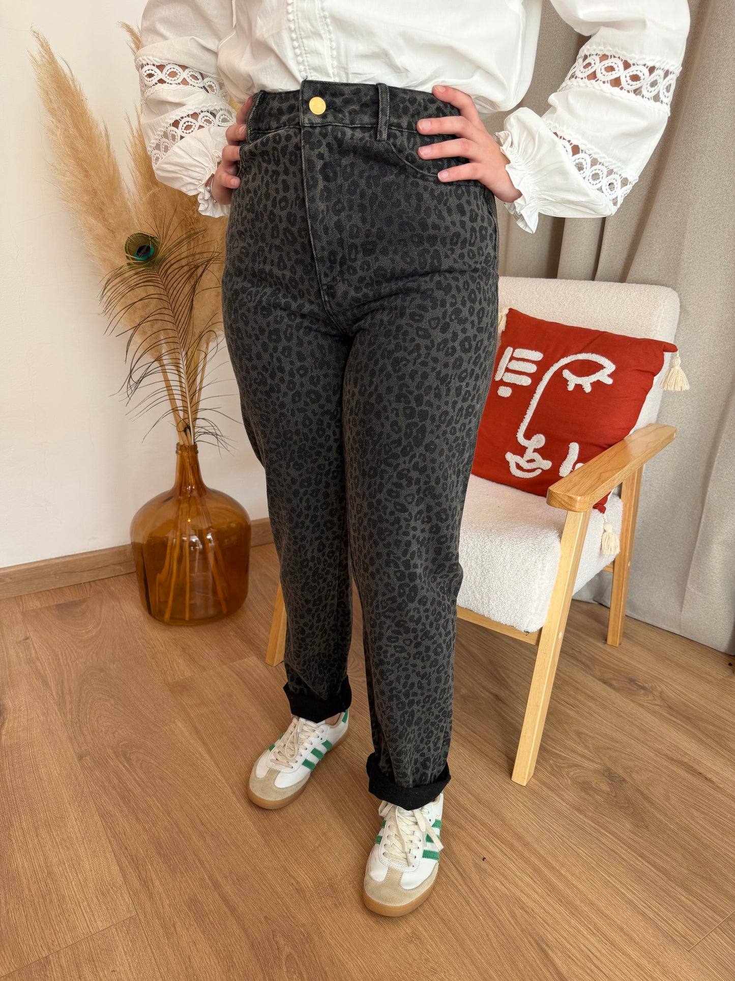 Pantalon Léopard gris S et M