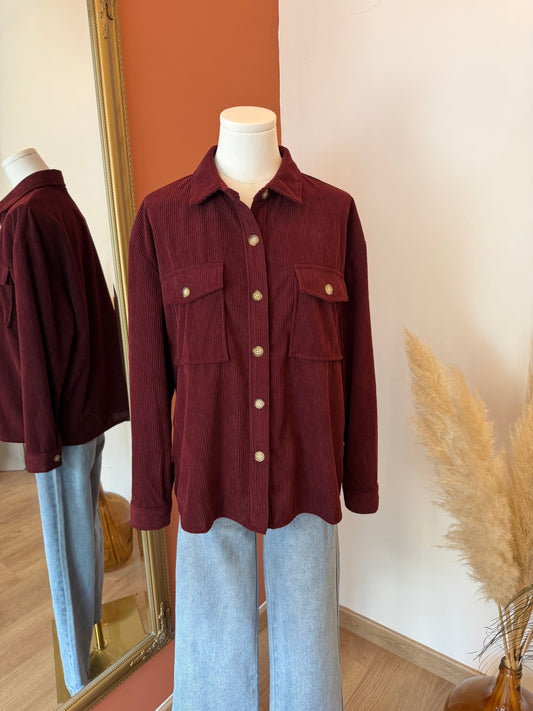 Surchemise velours côtelés L