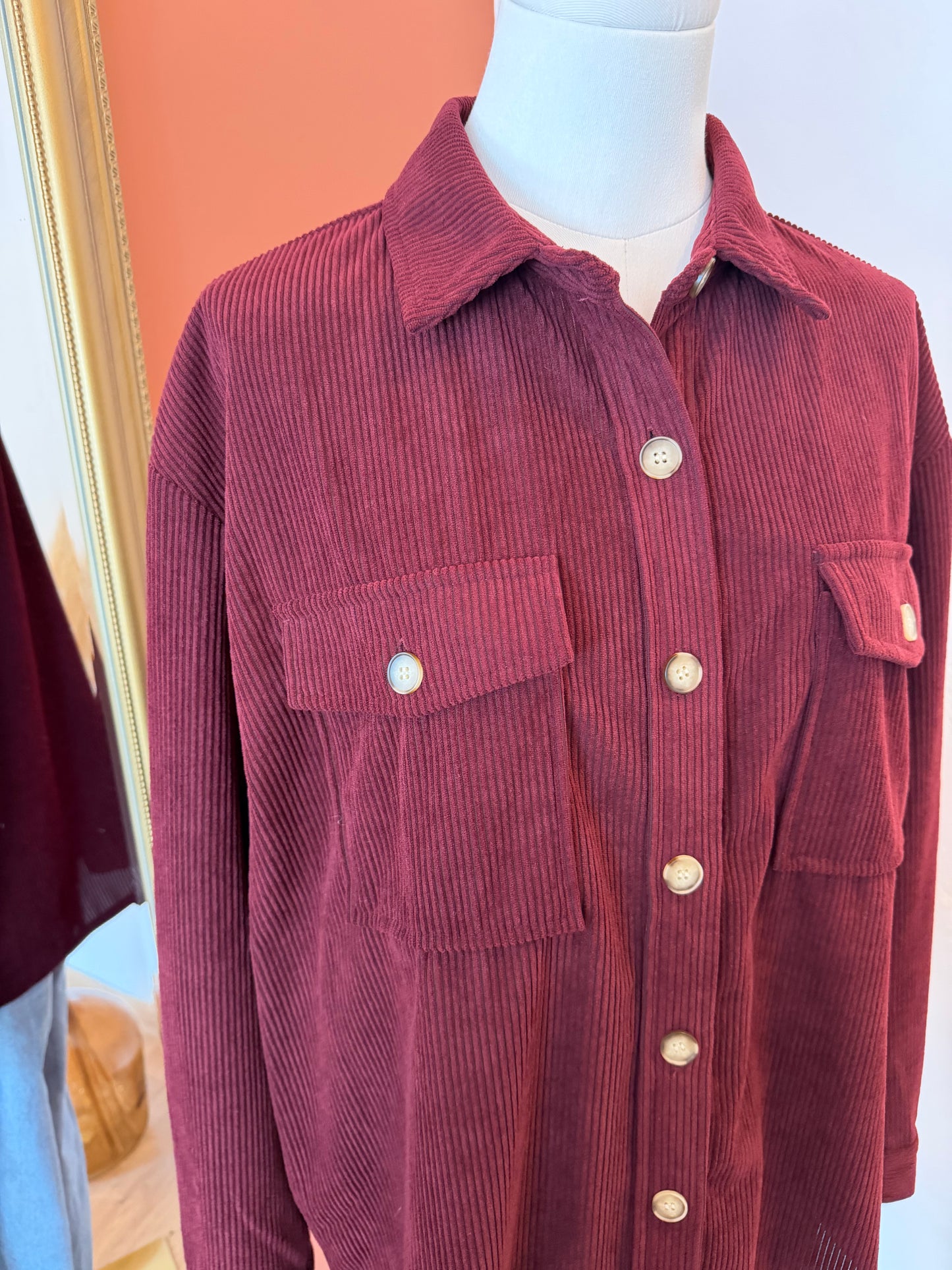 Surchemise velours côtelés L