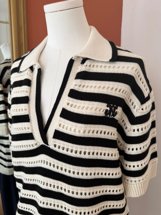 Polo noir et blanc M/L